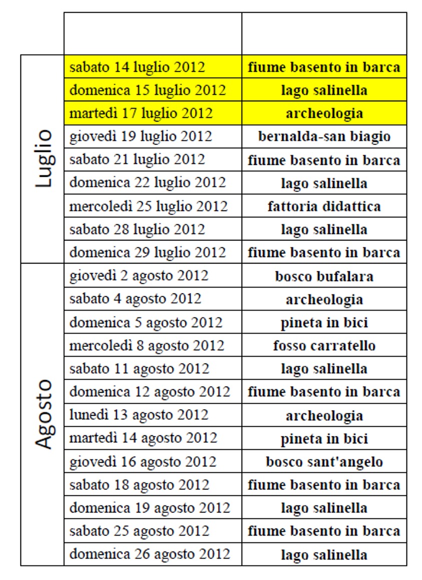 calendario attivita